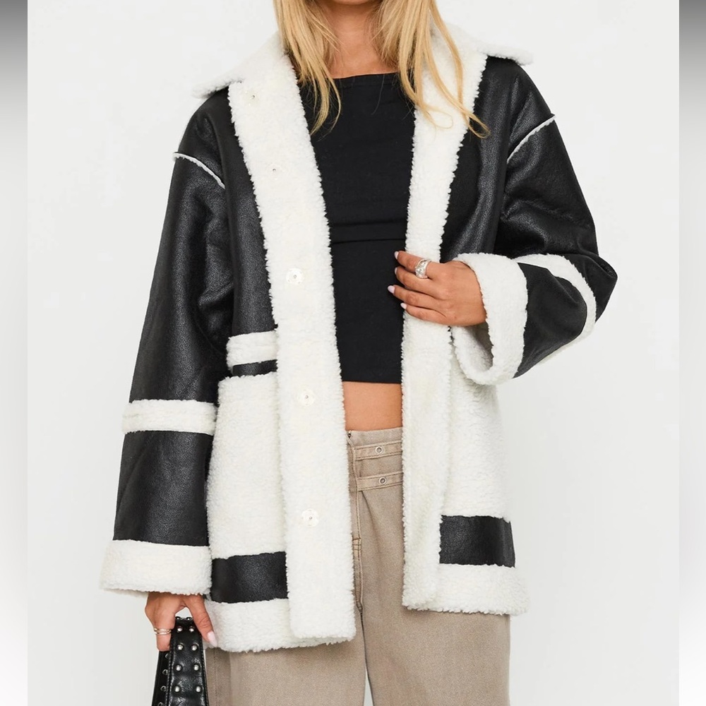 Lexie Faux Leather Jacket Black